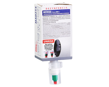 Merida MAD254 Płyn dezynfekcyjny POLANA DDR+ do chirurgicznej i higienicznej dezynfekcji rąk, jednorazowy wkład 700 ml  z pompką sprayową do dozownika ONE