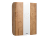 Przewijak KAWAmidi | Dąb + Biały | Nowoczesny, smukły przewijak drewniany, ścienny w eleganckim designie